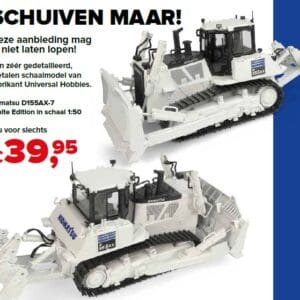 Schuiven maar! Komatsu D155AX-7 White Edition